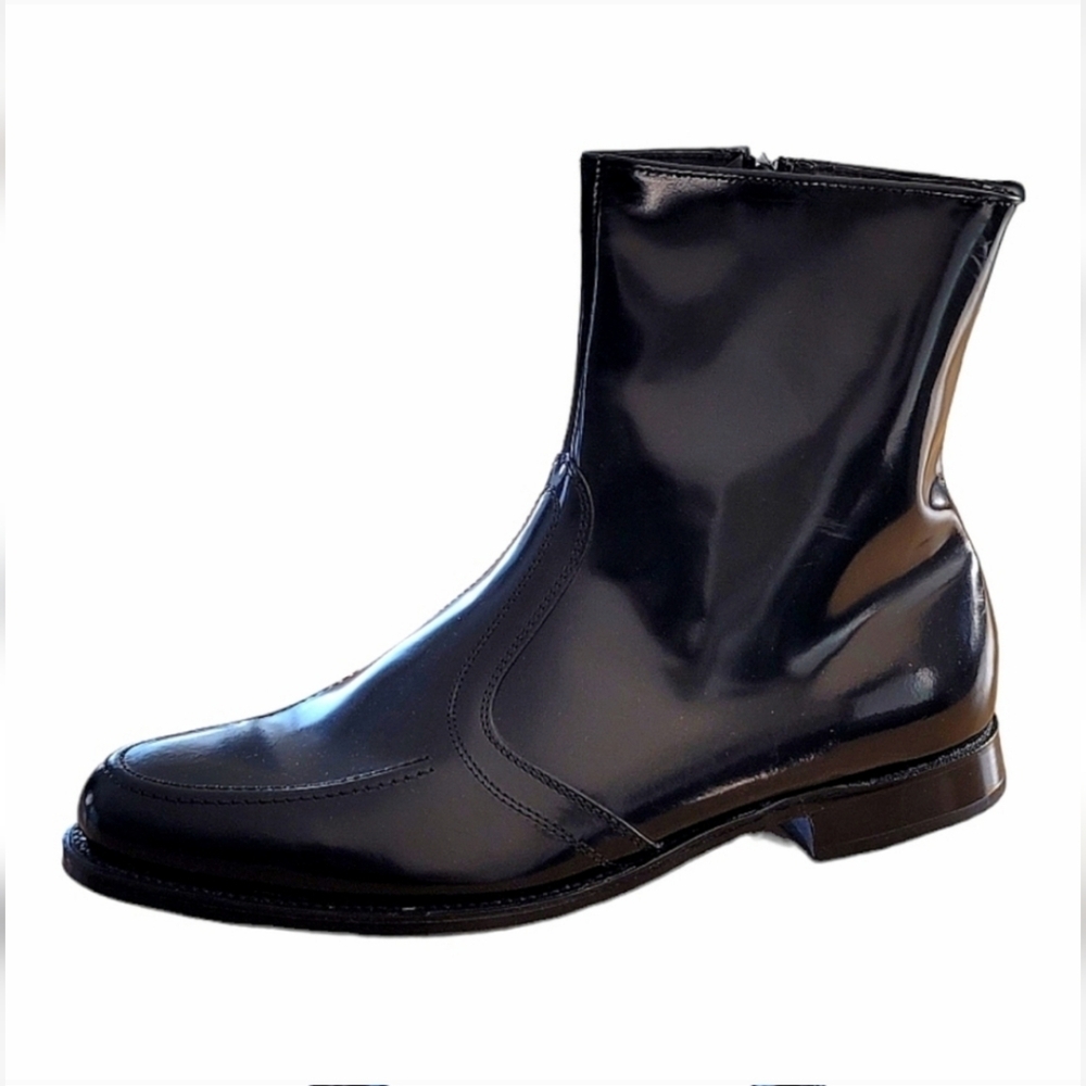 STAFFORD,  BLACK, LEATHER, MENS CHELSEA BOOT, EXCELLENT CONDITION, NWOT SIZE 11 - Picture 2 of 6